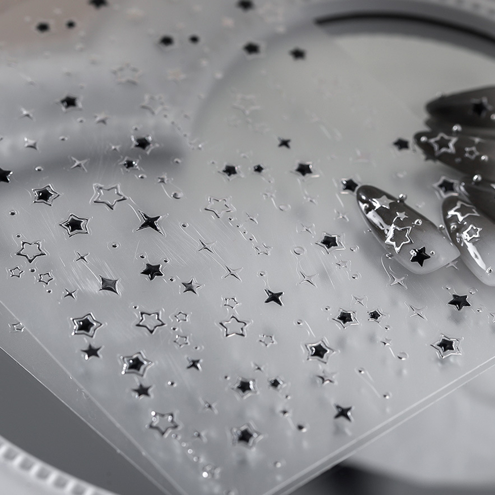 Nail Art Gothic - 5D Luxury Star Nail Stickers for