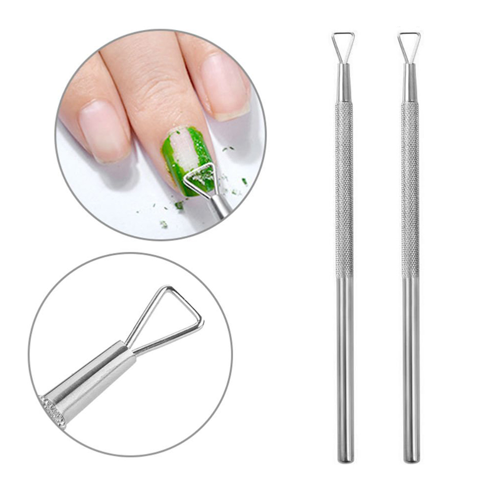 Nail Art Dotting Tool - LINMANDA Stainless Steel Cuticle Pusher Dual-Sided