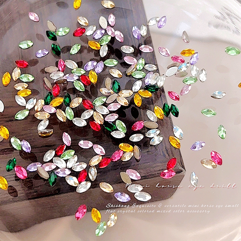 Nail Art Xs - 300/1440Pcs Mini flat back Marquise Nail