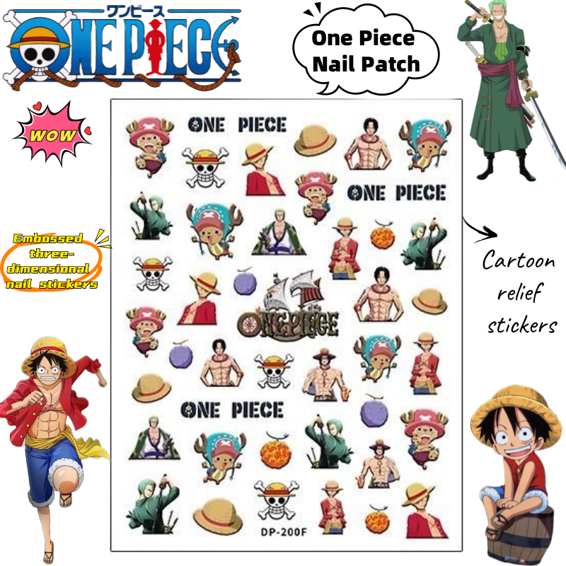 Nail Art Zoro One Piece - New One Piece Monkey· D·Luffy Roronoa