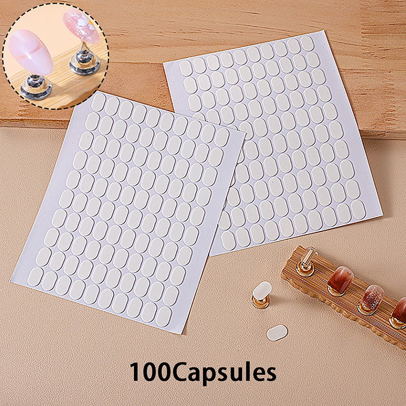 Striping Tape Nail - 100Pcs Traceless Transparent Nail Double-side Adhesive