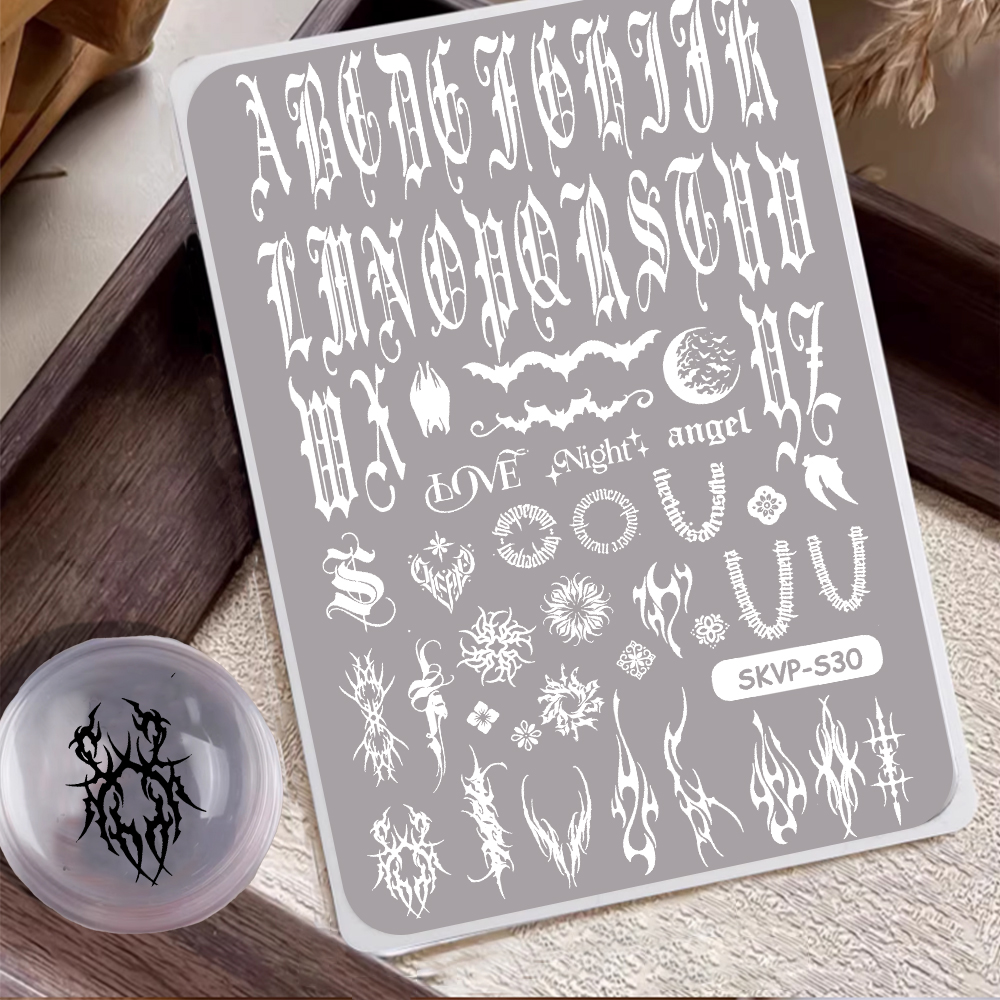Nail Art Gothic - Nail Stamping Plates Gothic Style, Gothic