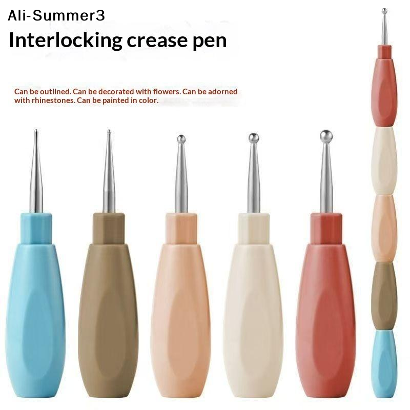 Nail Art Dotting Tool - 【A3s】5Pcs Handle Liner Drawing Flower Dotting