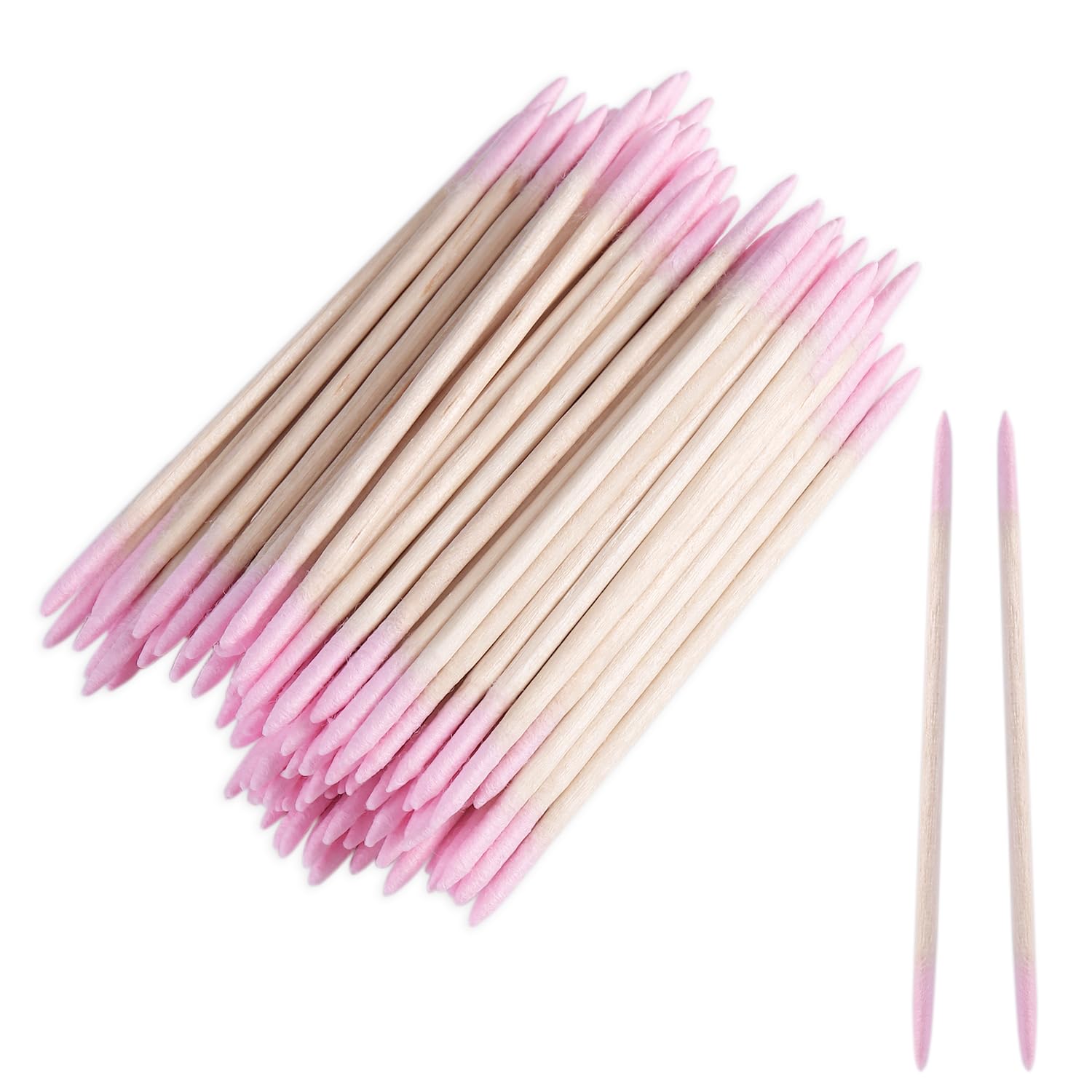 Nail Art Xl - 200pcs Precision Pointed Cotton Swabs, Double-head
