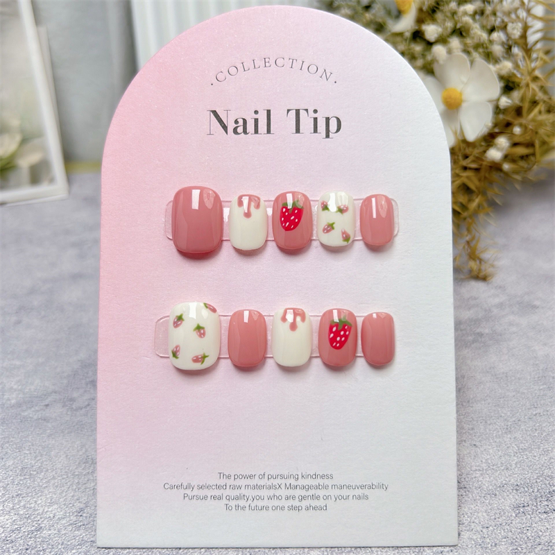 Nail Art Xs - 10pcs Handmade Press on Nails Round
