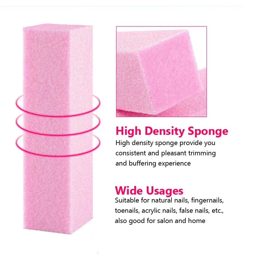 Nail Art Xl - 2Pcs Nail Buffer Blocks 4-Sided Sponge