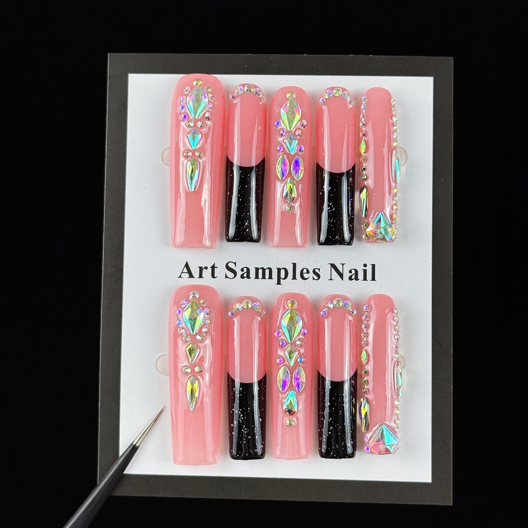 Nail Art Gliter - 10pcs high-end Sweet girl style, hand-painted
