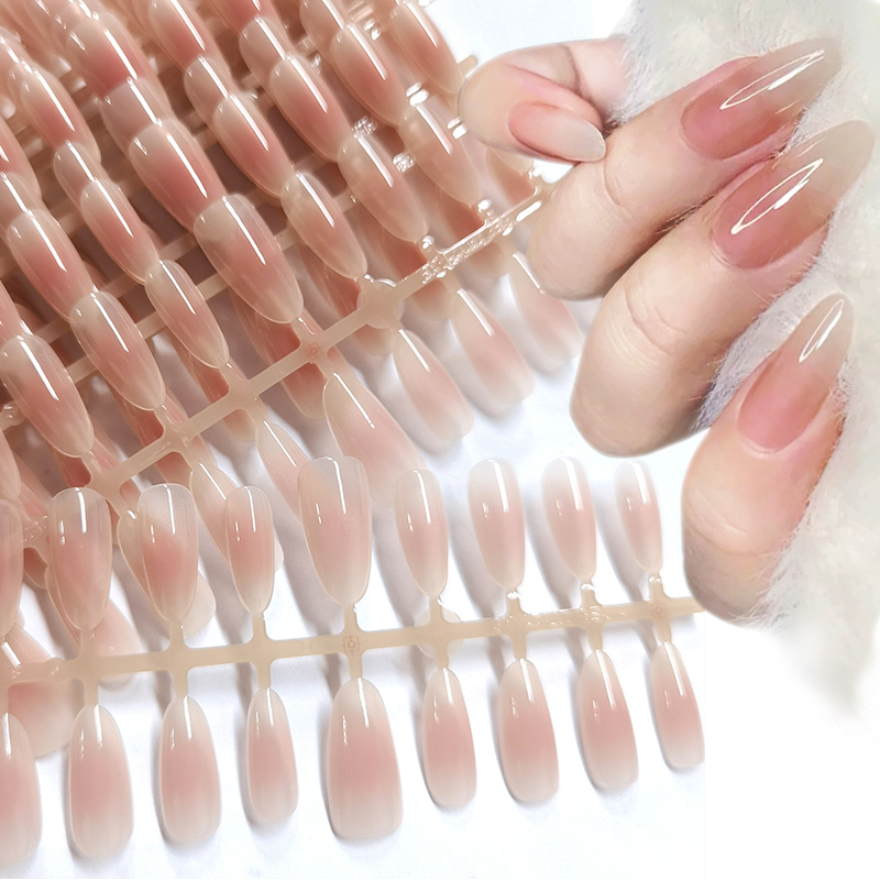 Nail Art Xs - 30Pcs Nude Color Fake Nail Fashion