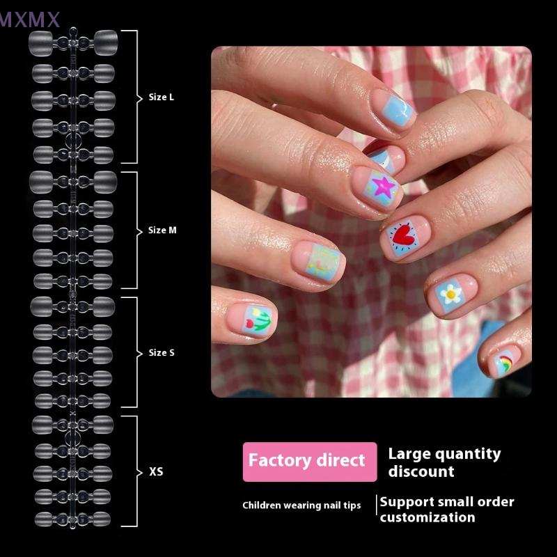{MX} 100Pcs Kids Short Clear F – Nail Art Xs recenzja i cena