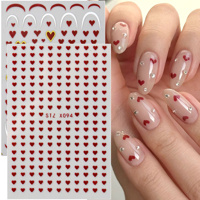 2pcs Mini Love Heart Nail Art  – Nail Art Valentines Day recenzja i cena