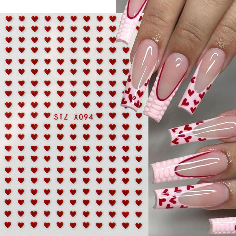 2pcs Mini Love Heart Nail Art  – Nail Art Valentines Day recenzja i cena