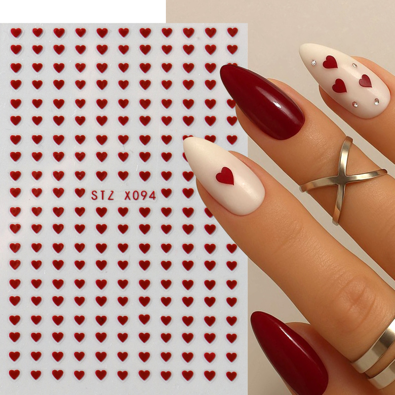 2pcs Mini Love Heart Nail Art  – Nail Art Valentines Day recenzja i cena