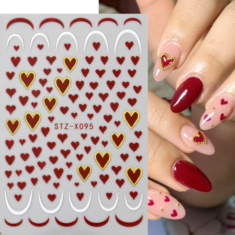 2pcs Mini Love Heart Nail Art  – Nail Art Valentines Day recenzja i cena