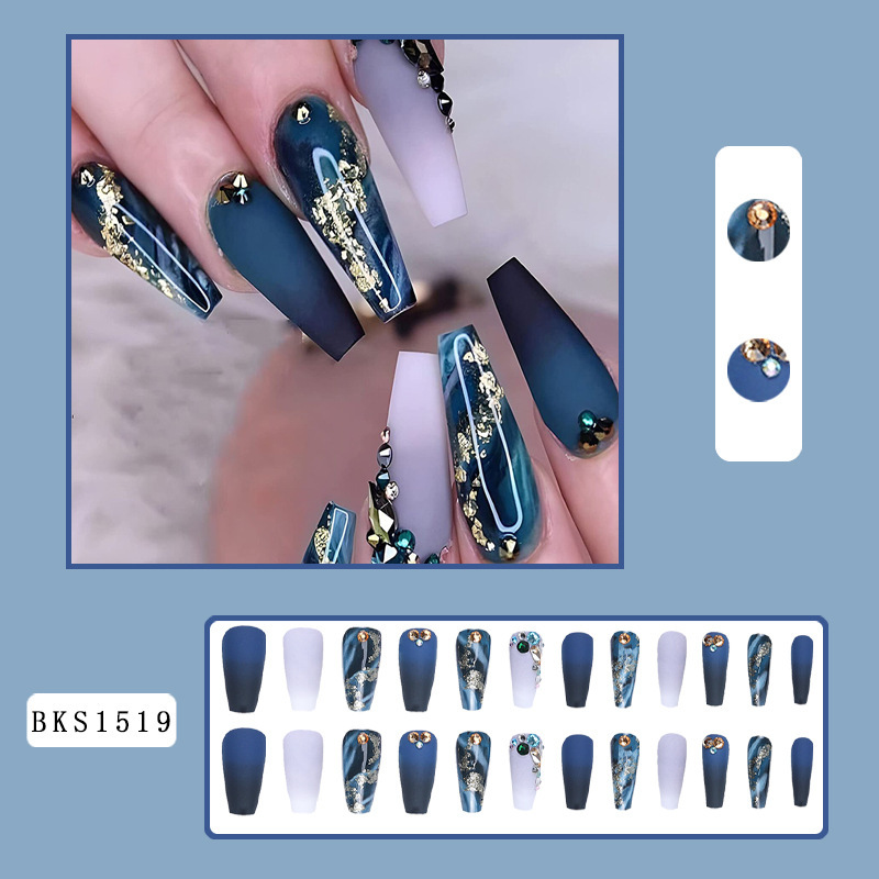 French Tip Press on Nails Long – Nail Art Gliter recenzja i cena