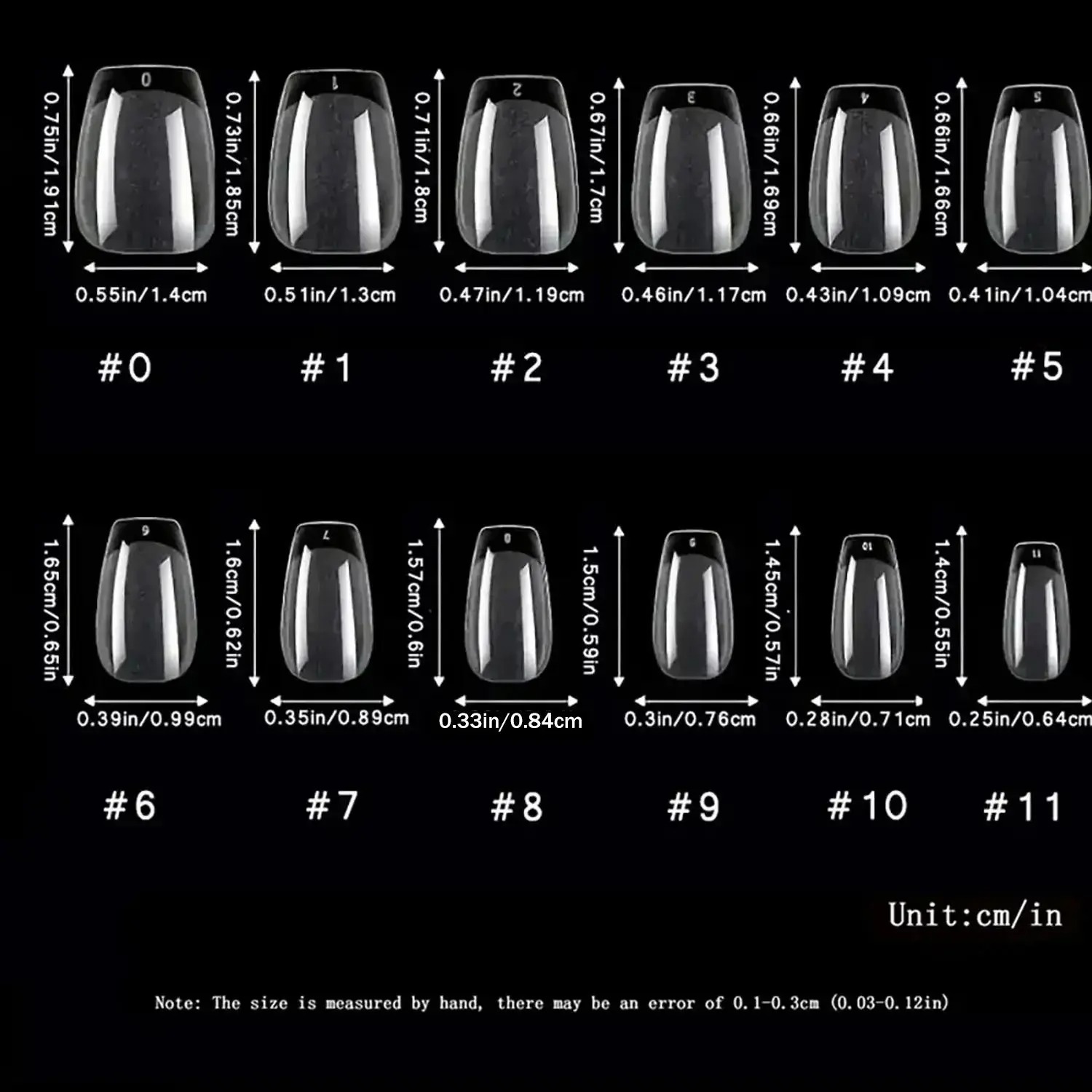 120pcs Short T Nail Tips, Tran – Nail Art Xl recenzja i cena