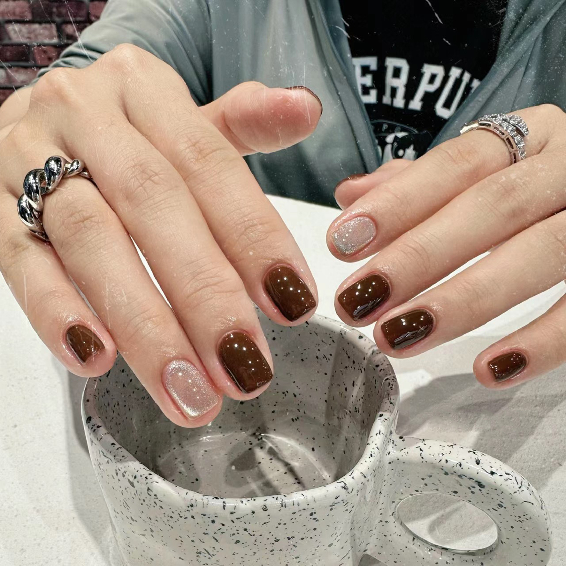 24Pcs Caramel Brown Ombre Glit – Nail Art Gliter recenzja i cena