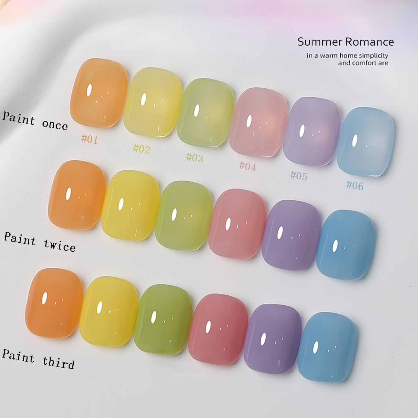 SHAKA 1-6pcs Romantic Macaron  – Nail Art Valentines Day recenzja i cena