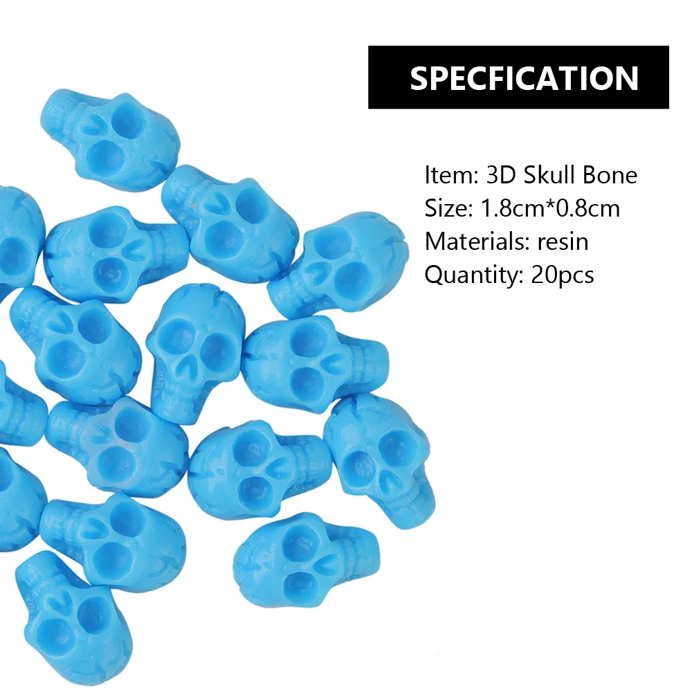 20Pcs Nail Art 3D Skull Bone D – Nail Art Xl recenzja i cena