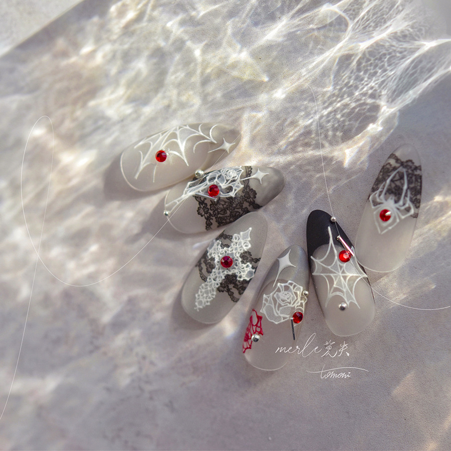 High Quality Halloween Black A – Nail Art Gothic recenzja i cena