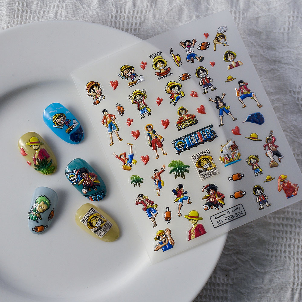 1PCS 5D New One Piece Nail Sti – Nail Art Zoro One Piece recenzja i cena