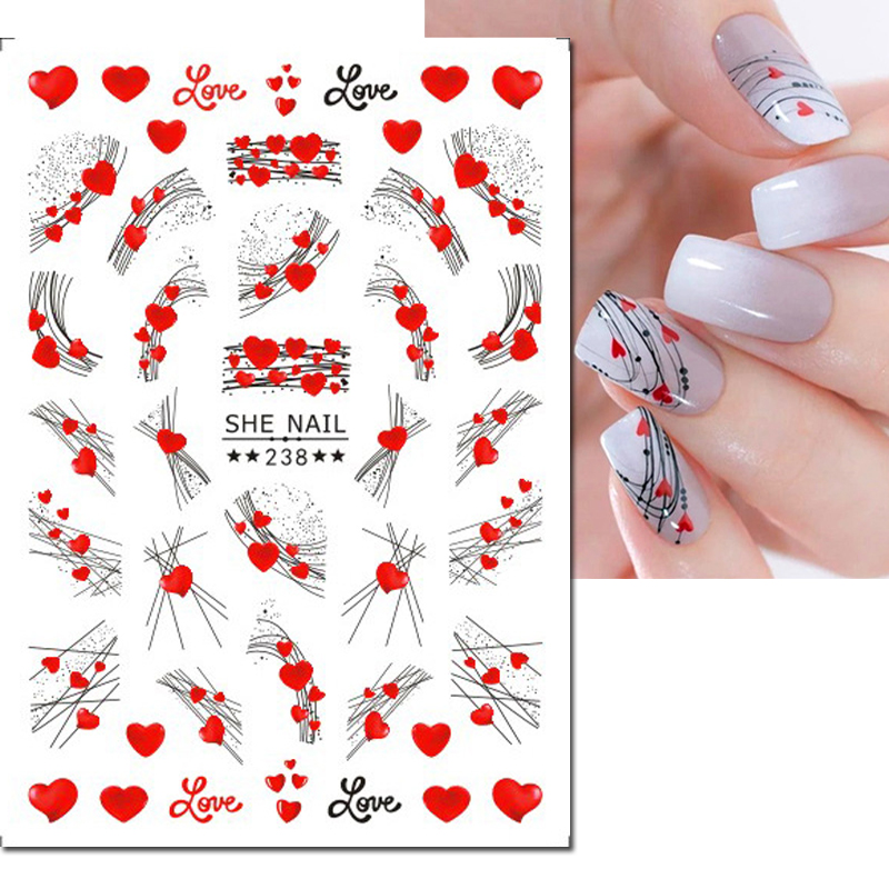 3d Nail Art Decals Geometric L – Nail Art Valentines Day recenzja i cena