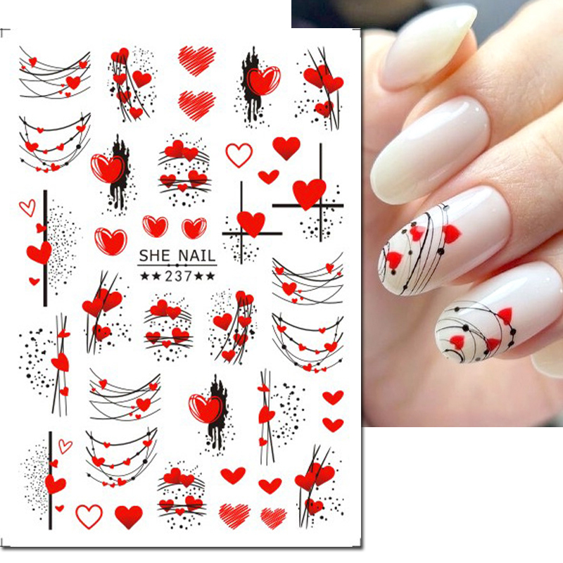 3d Nail Art Decals Geometric L – Nail Art Valentines Day recenzja i cena