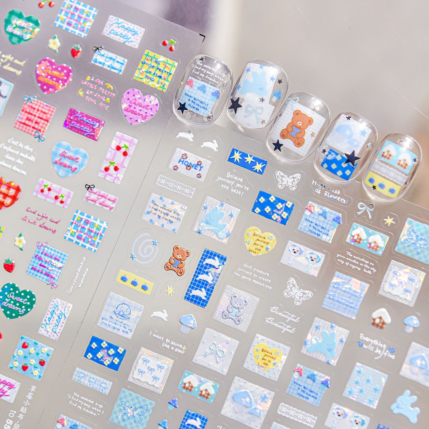 Shell Light Nail Stickers Cute – Nail Art Valentines Day recenzja i cena
