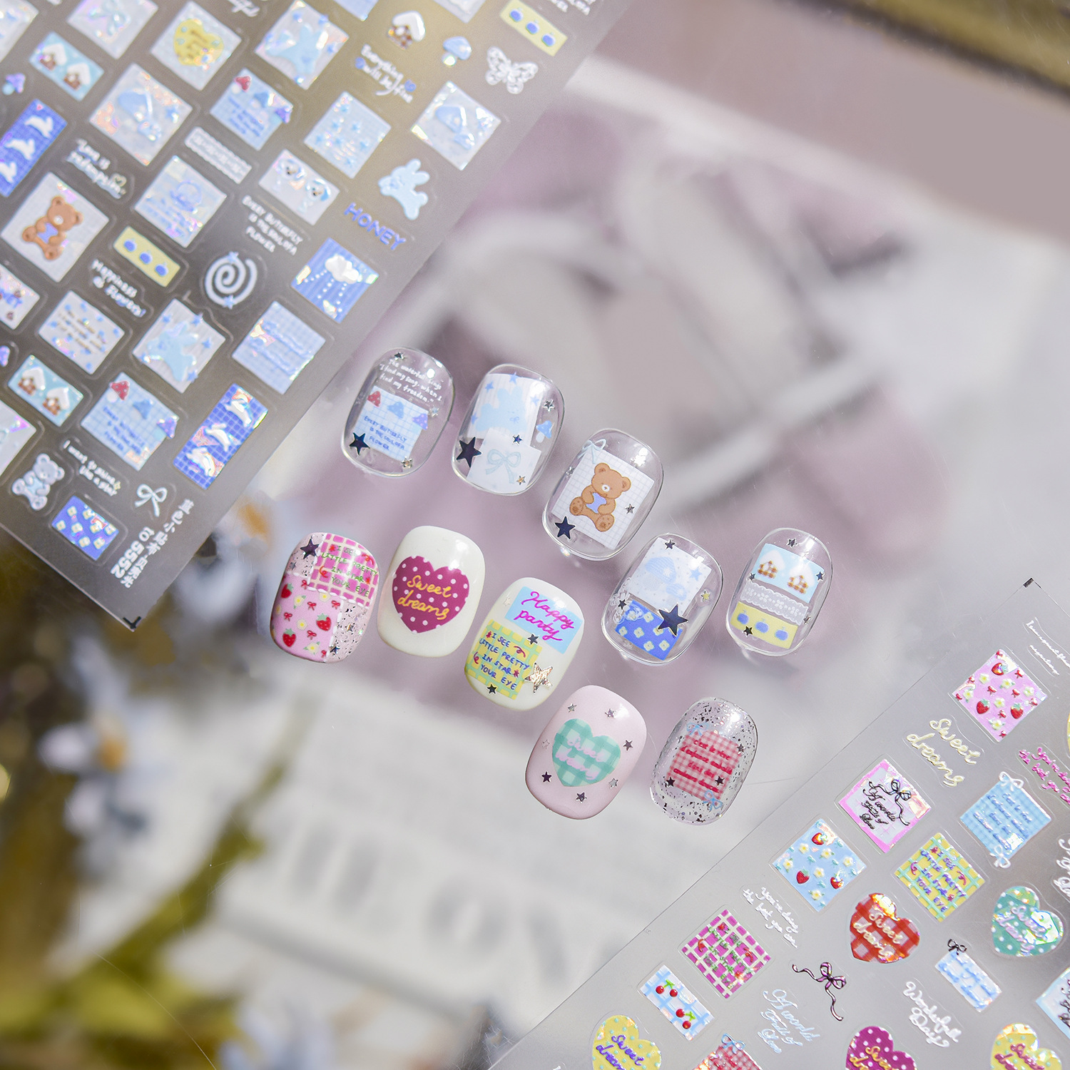 Shell Light Nail Stickers Cute – Nail Art Valentines Day recenzja i cena