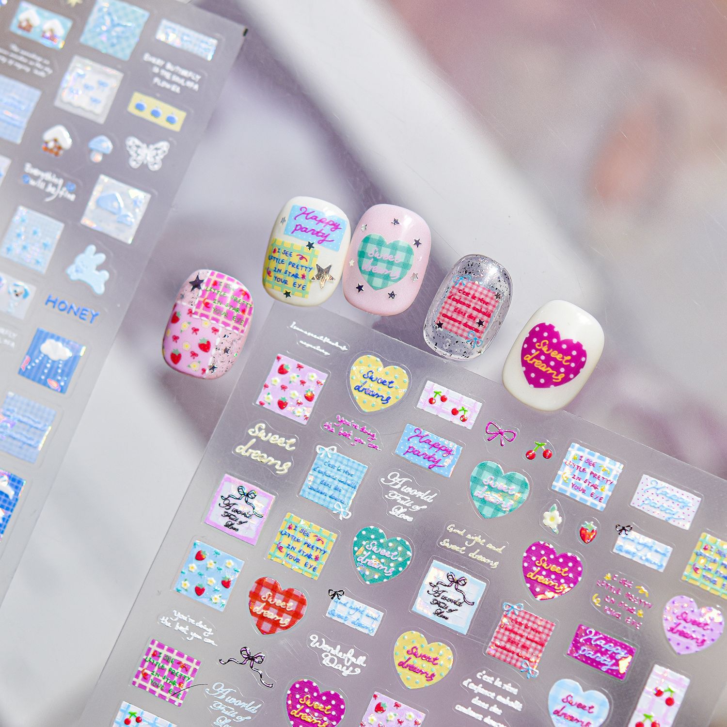 Shell Light Nail Stickers Cute – Nail Art Valentines Day recenzja i cena