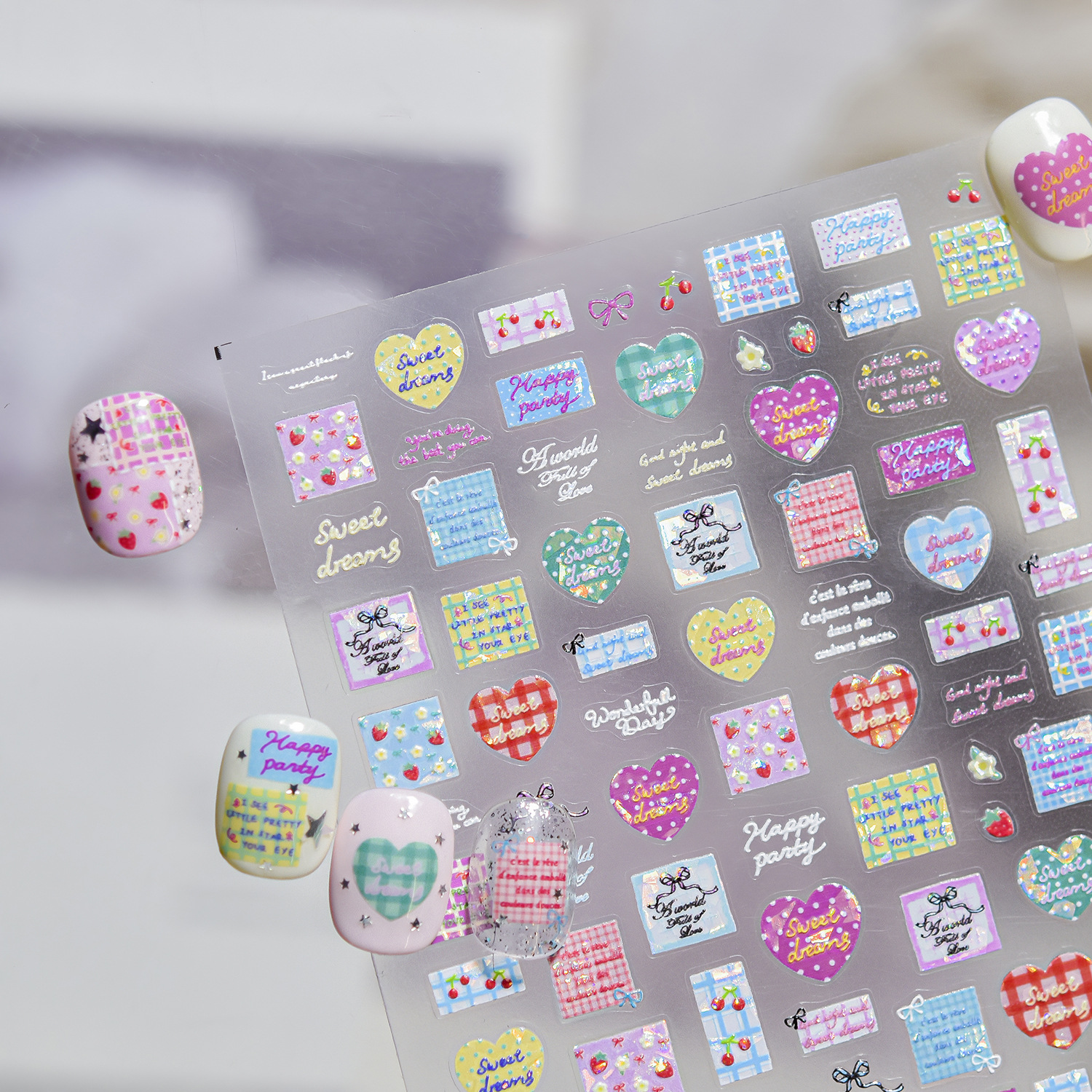 Shell Light Nail Stickers Cute – Nail Art Valentines Day recenzja i cena