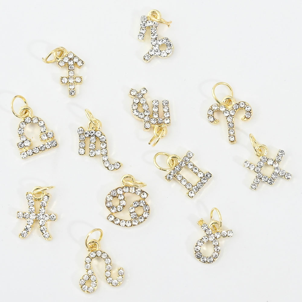 10Pcs 12 Constellation Dangle  – Nail Art Xs recenzja i cena