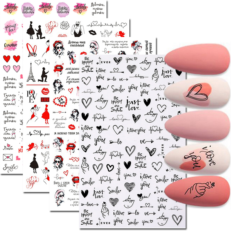 Nail Art Decals Love Hearts Le – Nail Art Valentines Day recenzja i cena