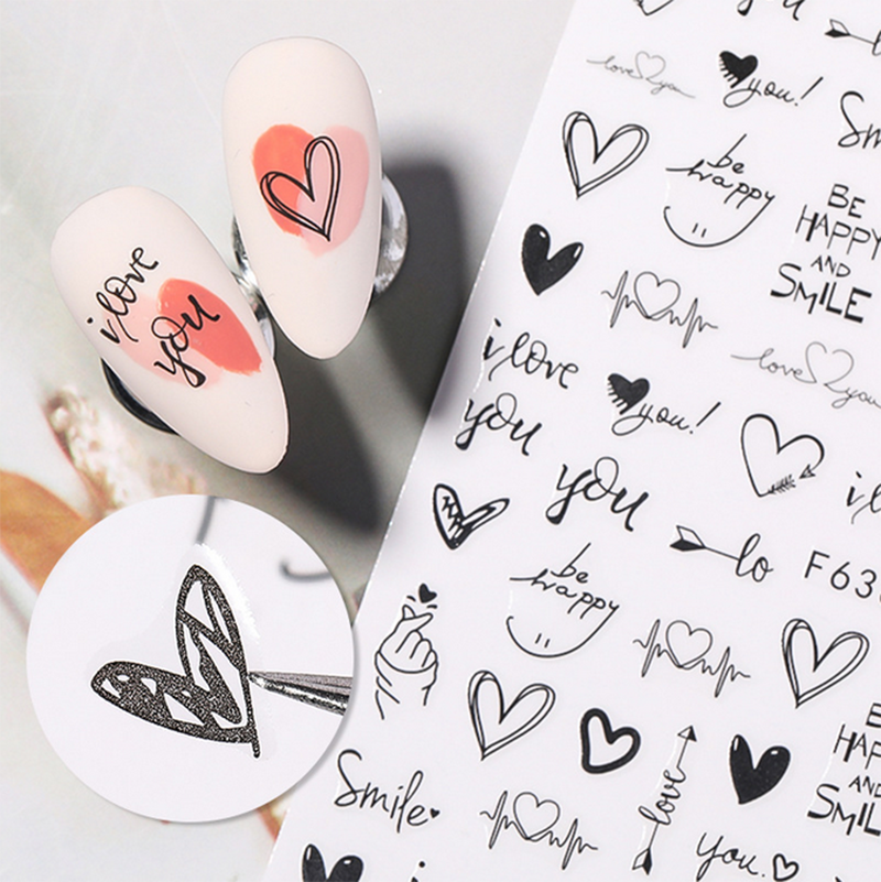 Nail Art Decals Love Hearts Le – Nail Art Valentines Day recenzja i cena