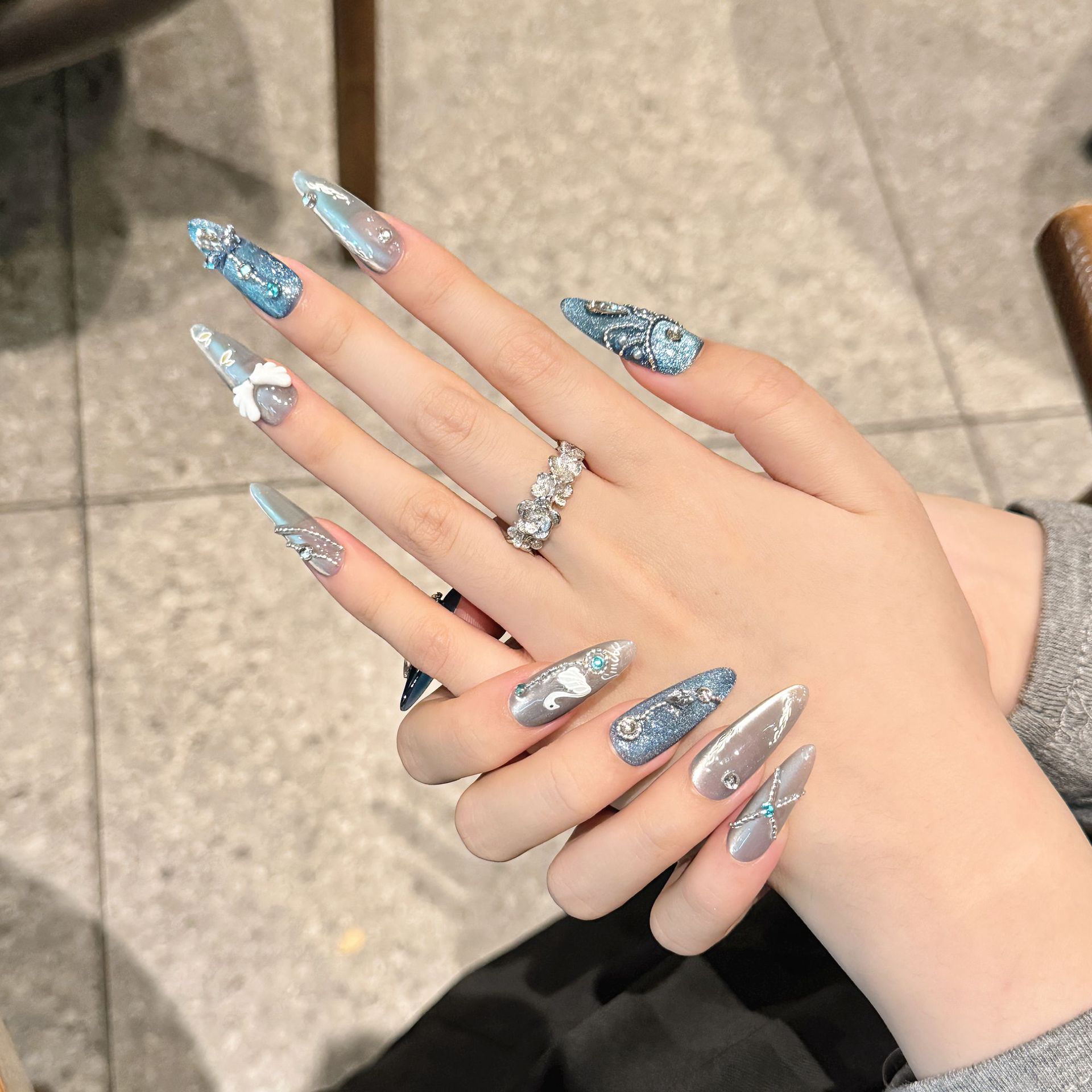 10Pcs White Swan Handmade Fals – Nail Art Gliter recenzja i cena