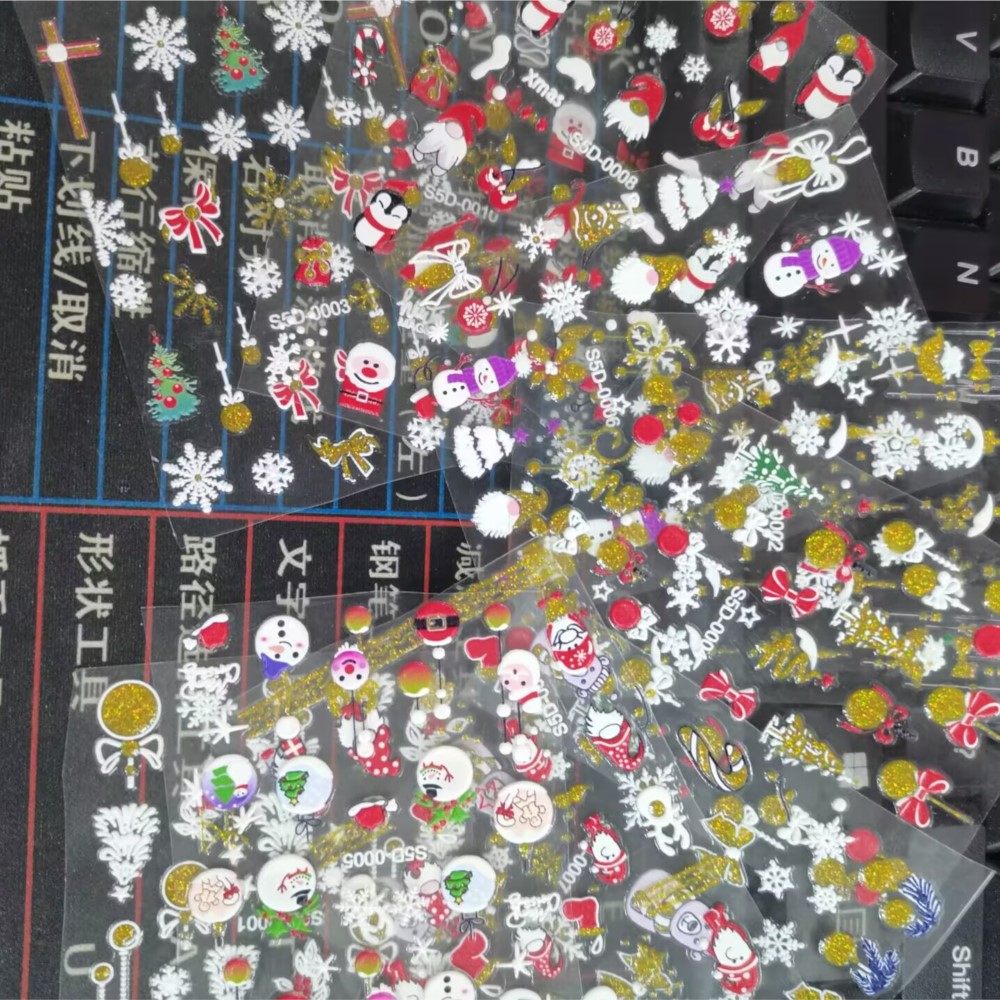 5D Glitter Christmas Embossed  – Nail Art Xmas 2025 recenzja i cena