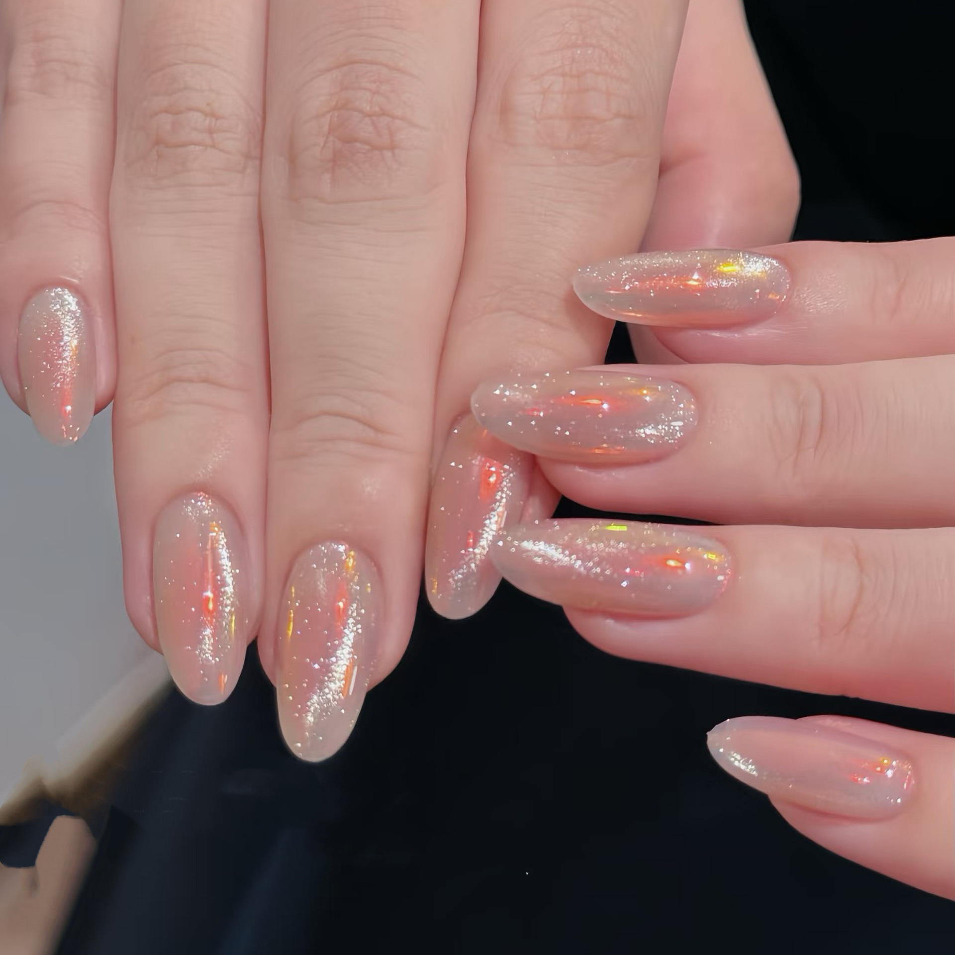 10Pcs Glitter Almond Handmade  – Nail Art Gliter recenzja i cena
