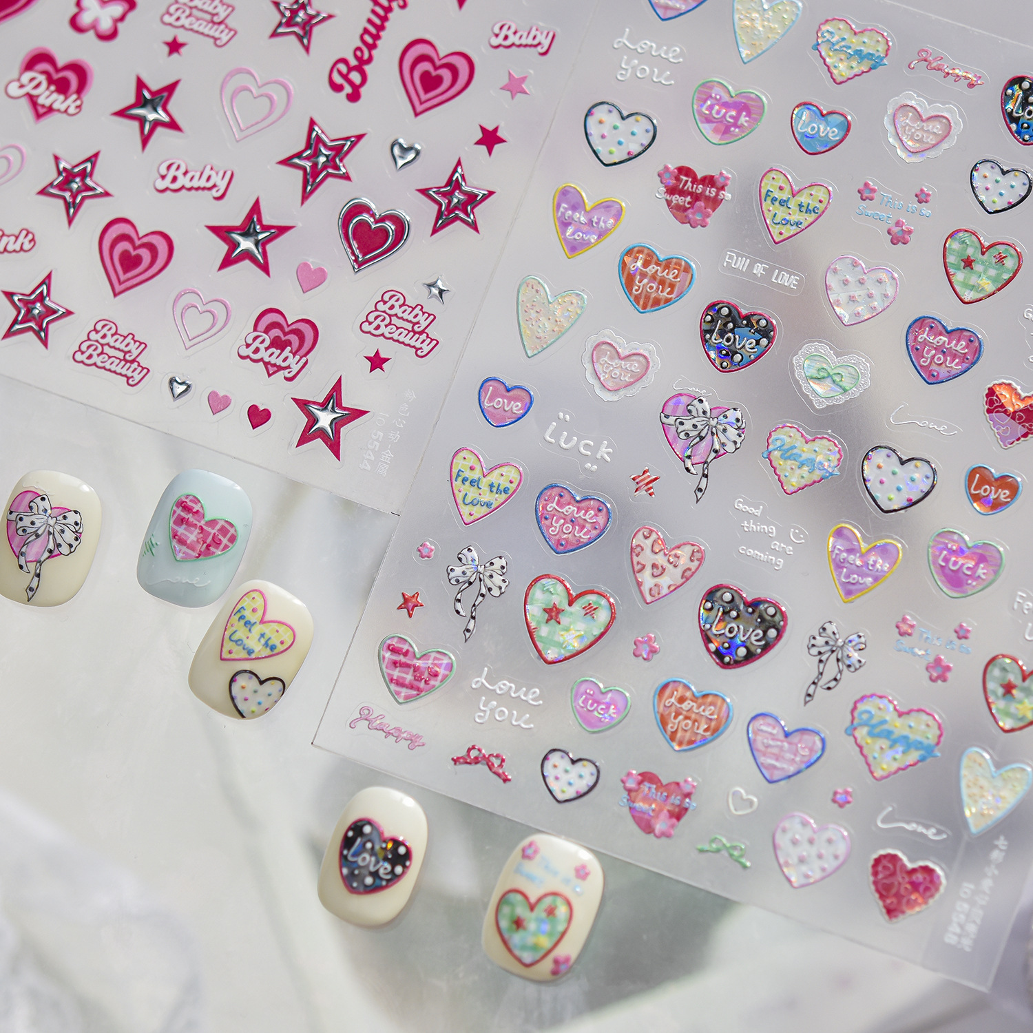 5D Metal Nail Stickers Sweet P – Nail Art Valentines Day recenzja i cena