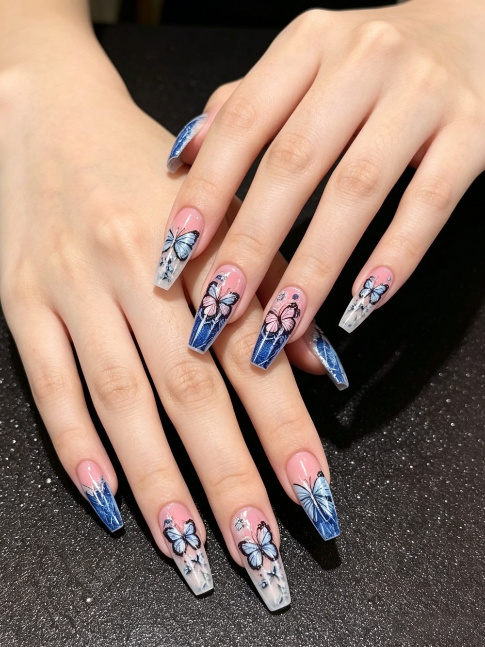 24pcs Spring Butterfly Press O – Nail Art Denim recenzja i cena