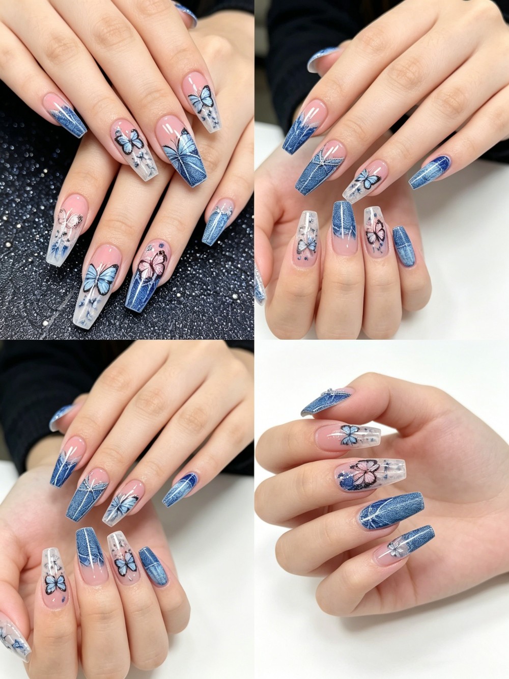 24pcs Spring Butterfly Press O – Nail Art Denim recenzja i cena