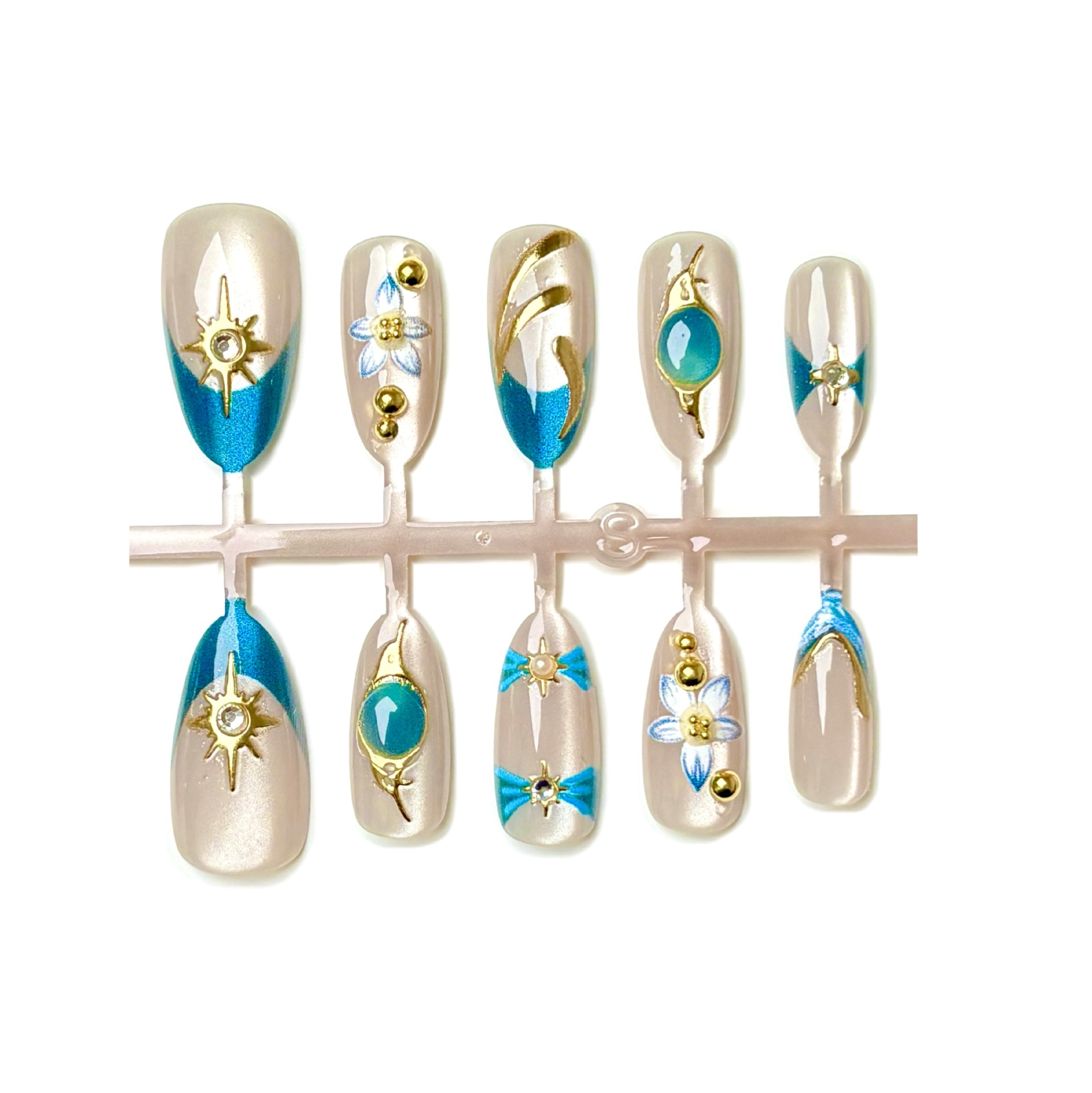 Premium Tiffany Blue Gold Fren – Nail Art Gold recenzja i cena