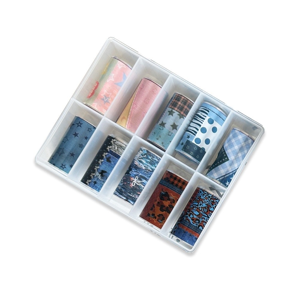 10Rolls Colorful Nail Foils Tr – Nail Art Denim recenzja i cena