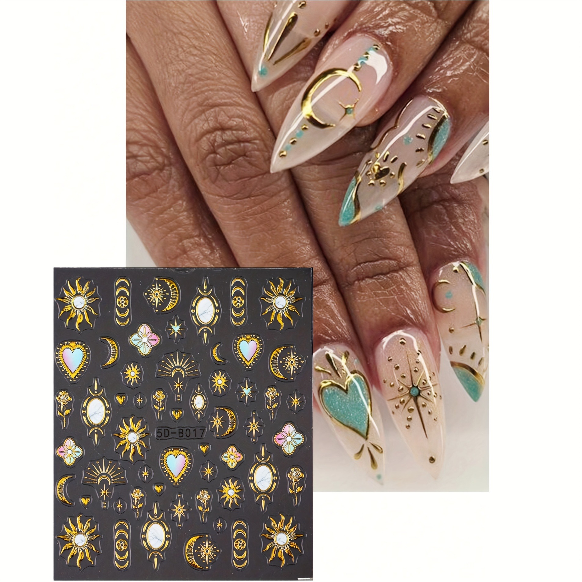 2/3PCS Ramadan Star Moon Love  – Nail Art Gothic recenzja i cena