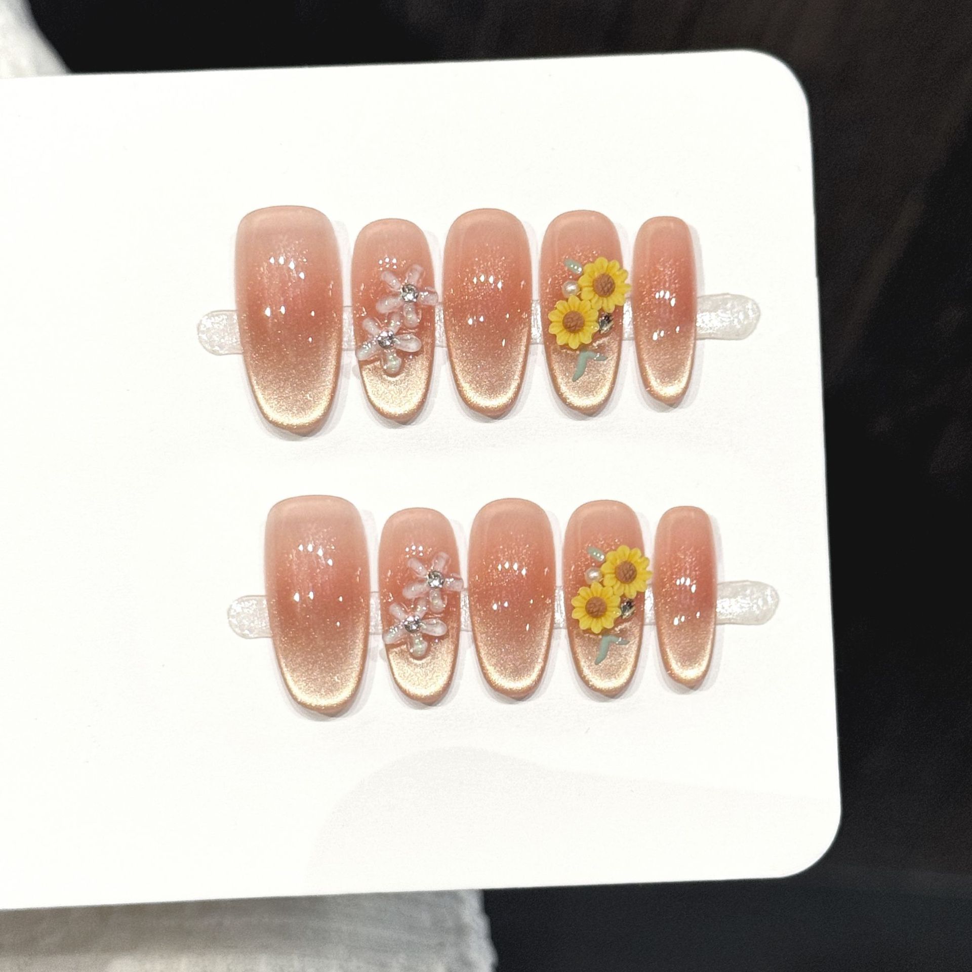 10pcs Pure Hand Pressed Medium – Nail Art Gold recenzja i cena