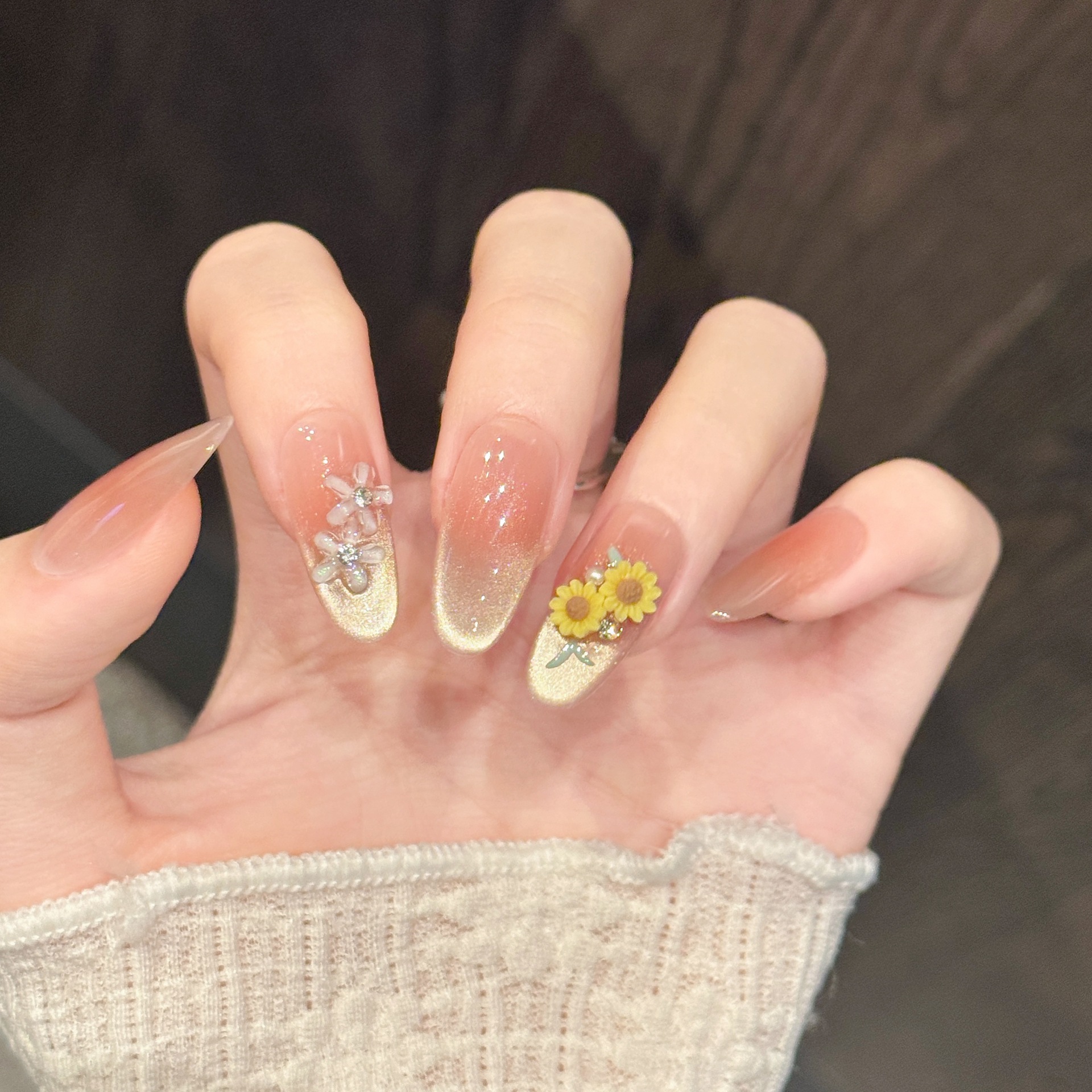 10pcs Pure Hand Pressed Medium – Nail Art Gold recenzja i cena