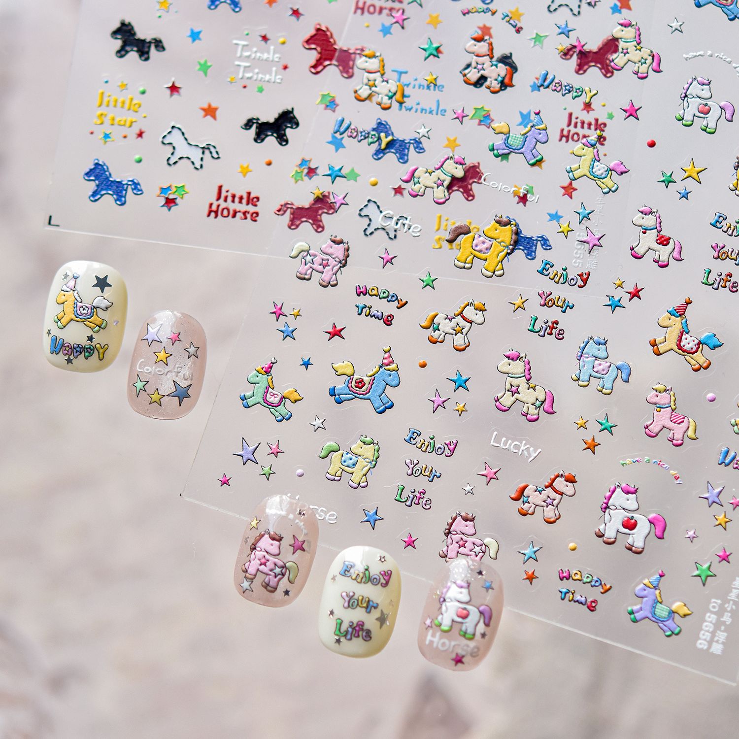 Retro Denim Pony Horse Patchwo – Nail Art Denim recenzja i cena