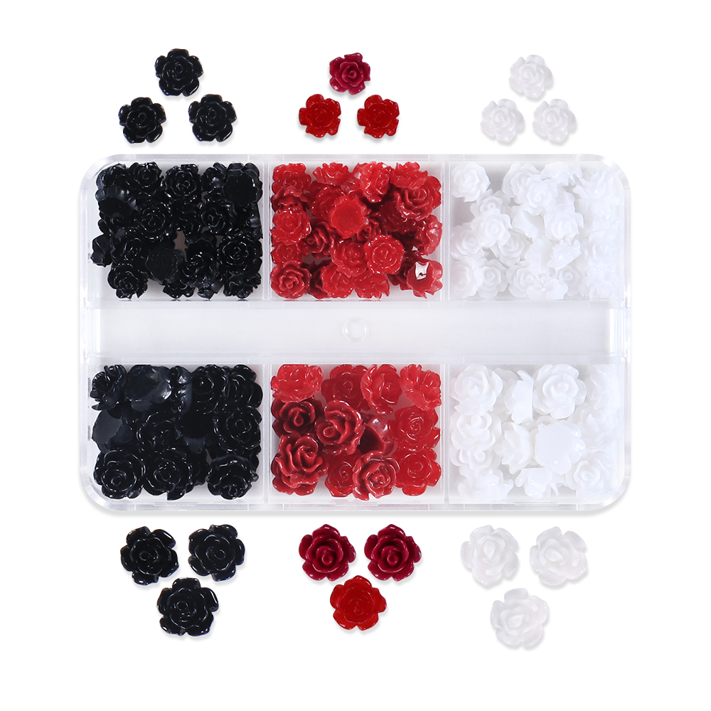 Black Red Rose Flowers Nail Ar – Nail Art Valentines Day recenzja i cena