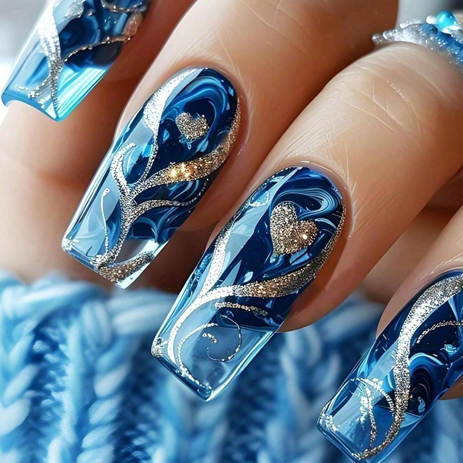 Gold Curve Sea Wave Press On N – Nail Art Gold recenzja i cena