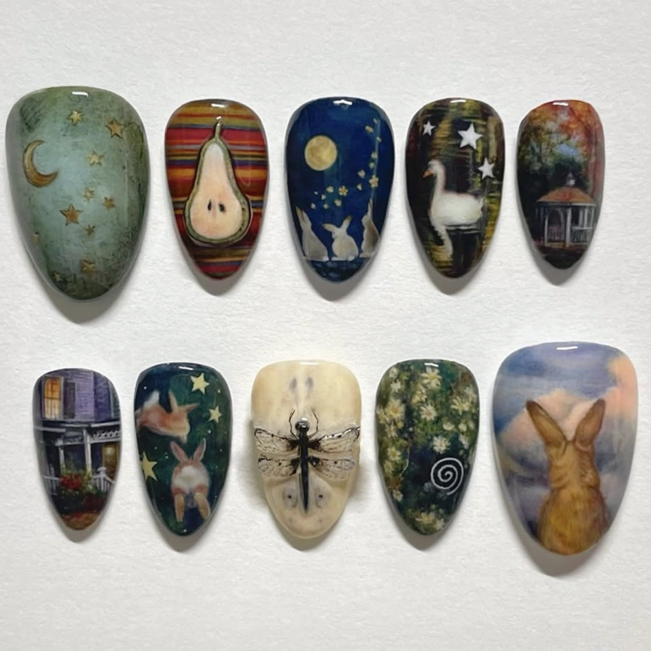 24pcs Dark Gothic Punk Fake Na – Nail Art Gothic recenzja i cena