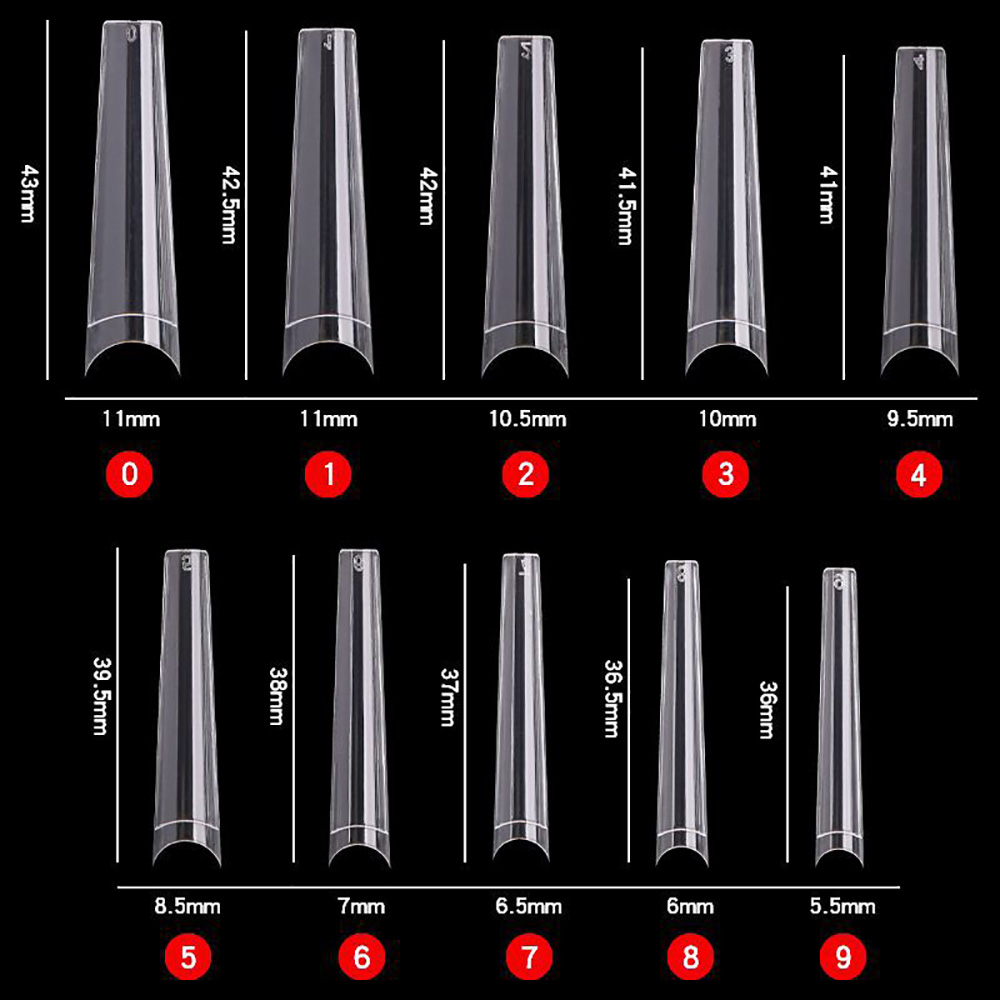 Coffin Fake Nail Tips Acrylic  – Nail Art Xl recenzja i cena