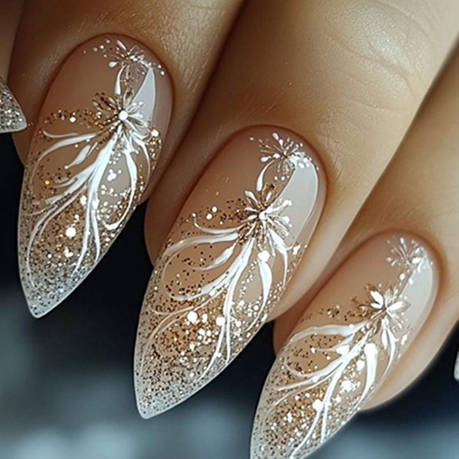 24pcs/set Short Medium fake na – Nail Art Gliter recenzja i cena
